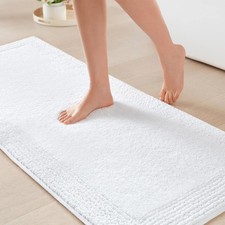 Madison Park 100 Cotton Tufted Bath Rug, 24x60, Quick Dry, White