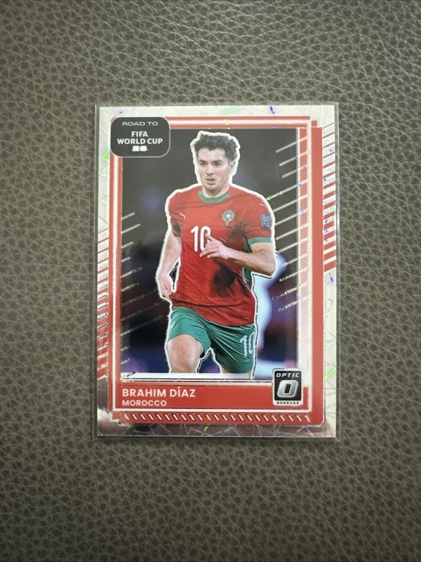 2025-26 Donruss Road to FIFA World Cup #96 Brahim Diaz Optic Velocity Morocco