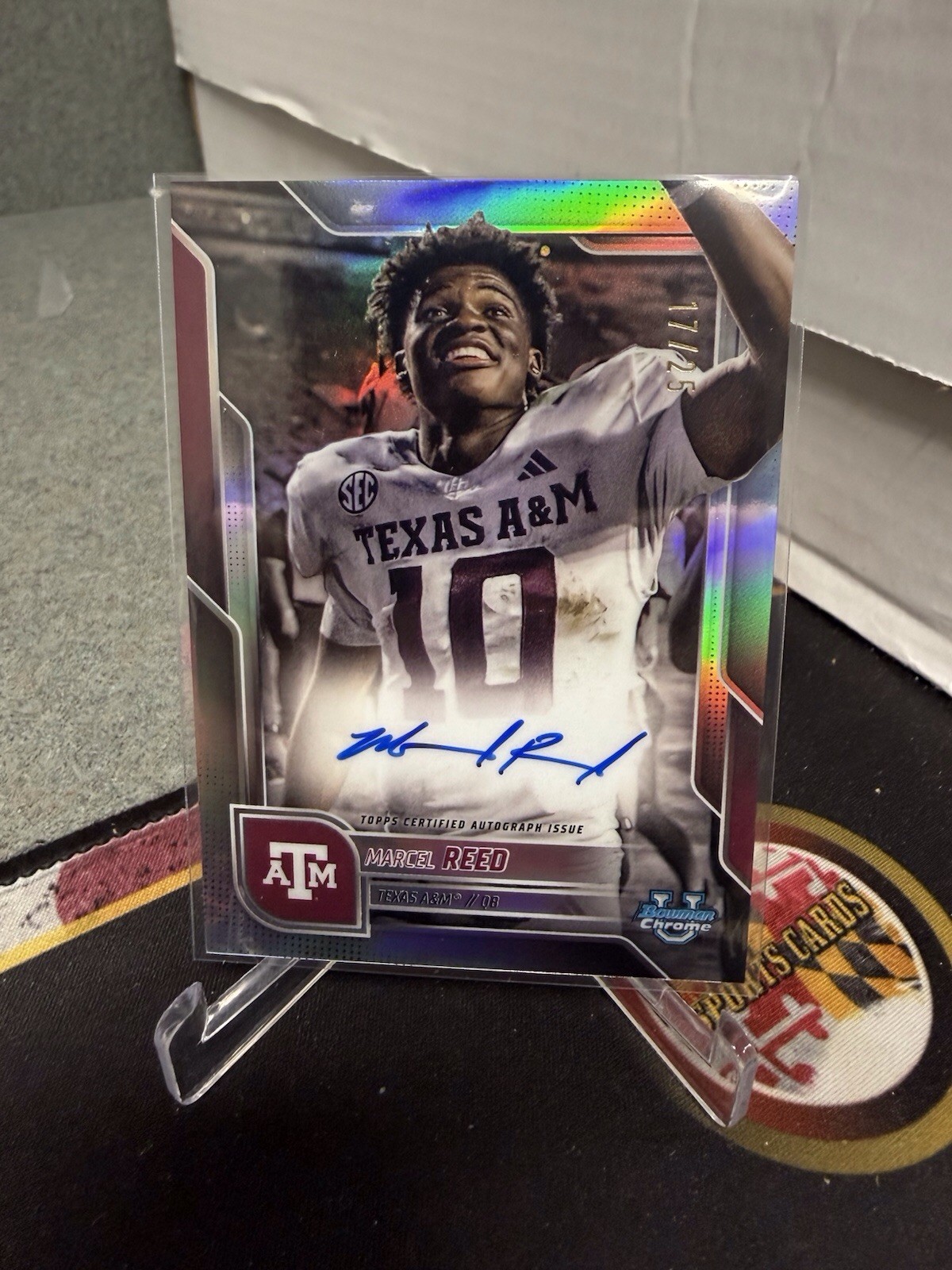 2025 BOWMAN U CHROME Marcel Reed IMAGE VARIATION REFRACTOR AUTO 17/25