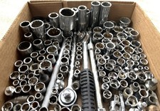 Large Lot Of Socketsratches Extentions Wrenches - As Pictured