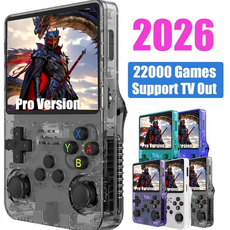 R36S Retro Handheld Game Console 64GB Built-in Games 3.5" IPS Screen