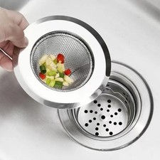 Stainless Steel Kitchen Sink Strainer Drain Filter Anti Block Hair Catcher