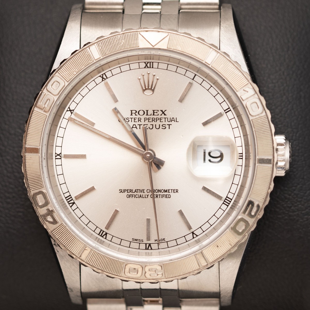 Rolex Datejust 16264 Turn-O-Graph Bezel Watch 36mm Silver Dial | eBay