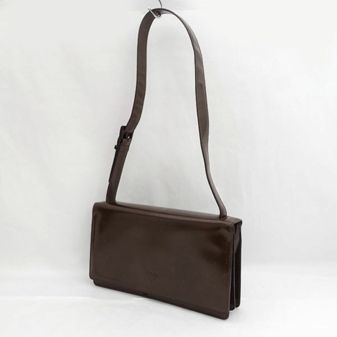 RARE PRADA Brown PVC Shoulder Bag Preowned 0990012544