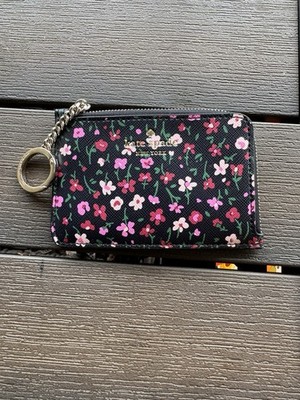 NWOT Kate Spade ID Business Wallet Credit Cards Card holder case Gusset Key Chai