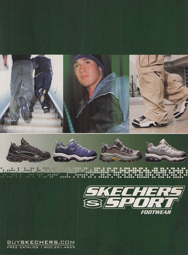Skechers Sport Shoes Footwear Vintage Skechers Print Ad 2000 y2k fashion baggy