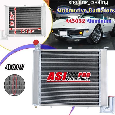 4Row Aluminum Radiator For 1963-1972 Chevy Corvette C2 C3 stingray 5.3 V8 350Cu