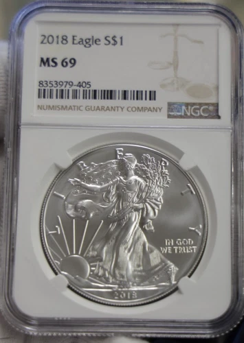 2018 US Silver Eagle $1 NGC MS69