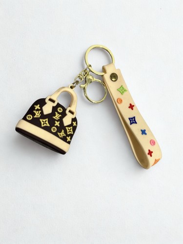 mini handbag and silicone strap keychain for women's handbag - Picture 1 of 3