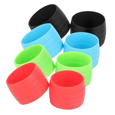 4 Pairs Handlebar Tape Retaining Ring Non-Slip Silicone Wrap Sleeve For Bikes