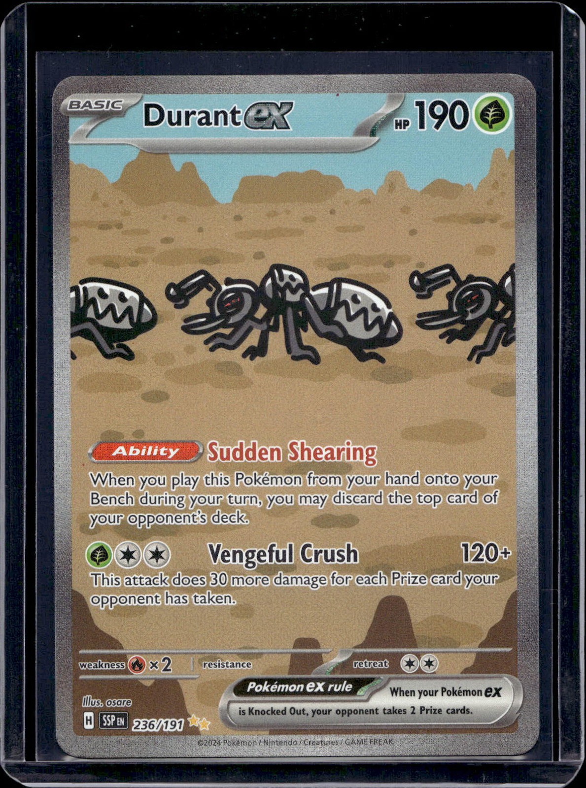 Pokemon SV08: Surging Sparks Durant ex 236/191