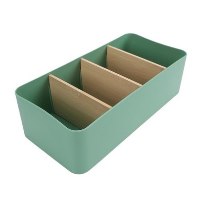 Desktop Organizer Box With Removable Dividers 4 Grid For Office Supplies AP9