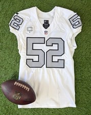 Oakland Raiders Khalil Mack 2016 NFL Team Issued Game Football Jersey Las Vegas