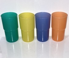 Tupperware 12 oz Stackable Tumblers in Assorted Colors 2412 - Lot of 4