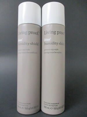 Living Proof No Frizz Humidity Shield Finishing H/S 5.5 oz 2 Pack (small dents).