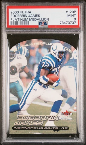 2000 FLEER ULTRA 120P EDGERRIN JAMES PLATINUM MEDALLION /50 PSA 9 POP  1
