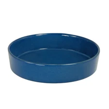 Japanese Ikebana Vase Bonsai Flower SUIBAN 10"D Round Ceramic Blue Made in Japan