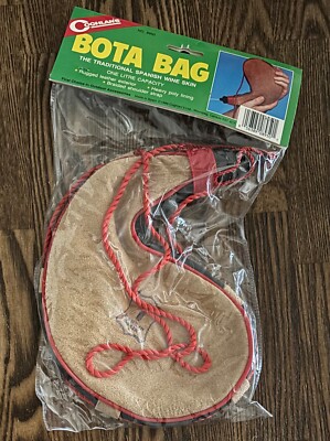 Coghlans Bota Bag Traditional Spanish Wine Skin NIP Vtg 1988 One Litre Capacity