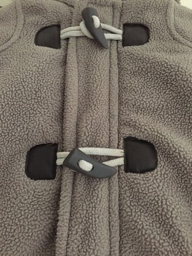 PUMPKIN PATCH Boys Beige Fleece Toggle Detail Hooded Coat Age 12m - Picture 2 of 3