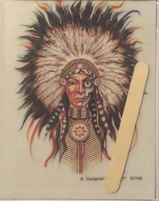 Temporary Transfer Clothing Tattoo Native Skull Horror Rub On T-Shirt Jeans Hat