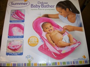 summer infant deluxe baby bather pink