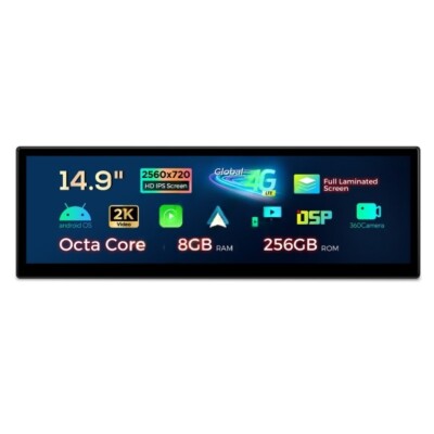 14,9'' Android 14 Autoradio 8+256GB 4G Screen Upgrade GPS Für BMW 2er F45 F46 EVO
