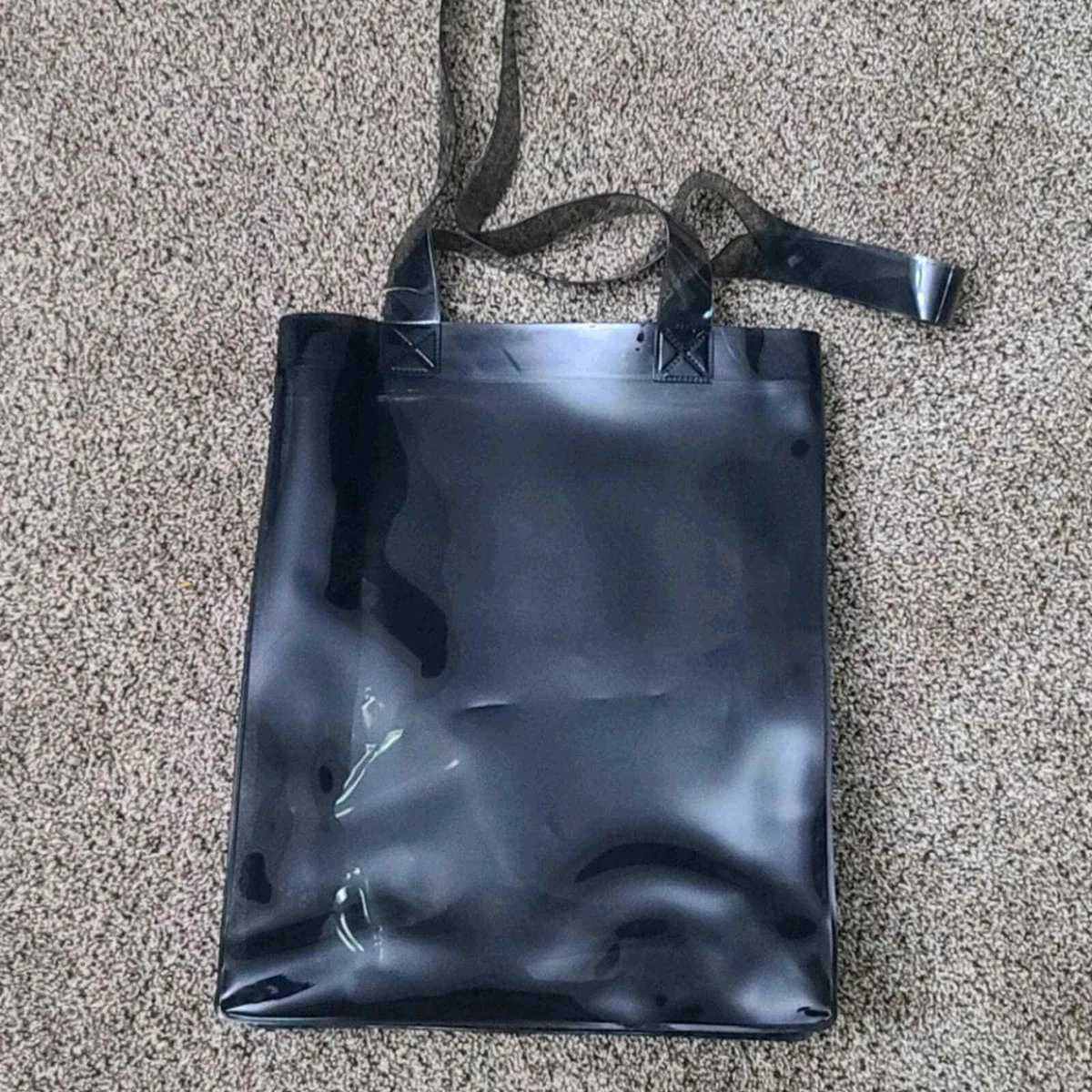 Burberry limited edition black clear tote bag