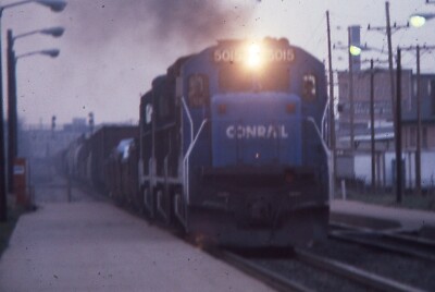 Duplicate Train Slide Conrail #5015  south Bend  1985 #22