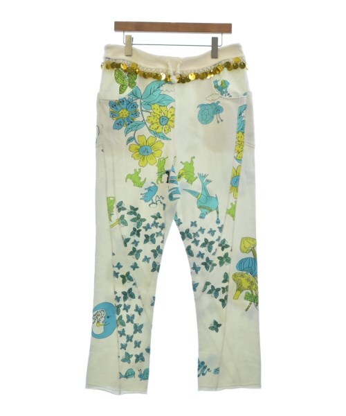Trendy White and Blue Striped Ideot Sweatpants in Size M-image