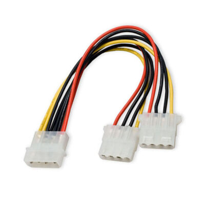 IDE 4pin to dual IDE Y Splitter Hard Disk Power Supply Extension Cable 0.1M