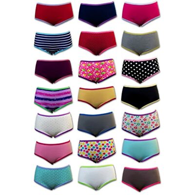BEST BRAND BASICS Women's Pack of 24 Pair Cotton Soft Full Cut Brief Panties