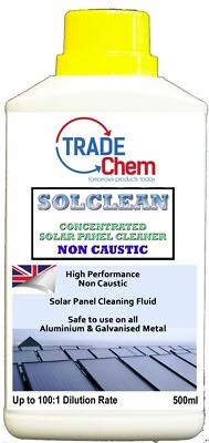 BRAND CHEMICALS Solclean Concentrated Solar Panel Cleaner 500ml Bottle