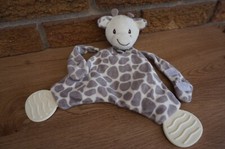 SECURITY Blanket MODERN BABY Gray White GIRAFFE Lovey Toy Crinkle Teether Feet