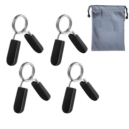 1 Inch for Standard Bar, 1 inch Barbell Clips, 4 PCS of Weight Bars for ...