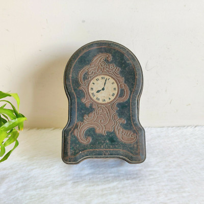 Vintage Nestle After Eight Chocolate Clock Shape Tin Box Decorative TB1580