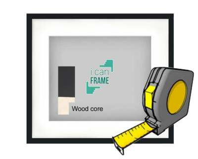 Schwarzer Bilderrahmen & abgeschrägte Kantenmontage in Sondergröße bis DIN A2 (420 x 594 mm)