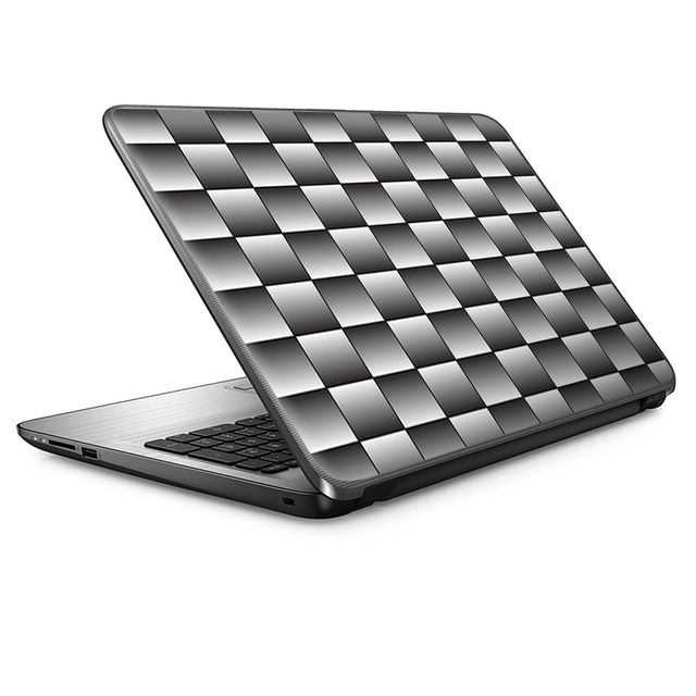 Laptop Skin Wrap Universal for 13 inch White Grey Carbon Fiber Look