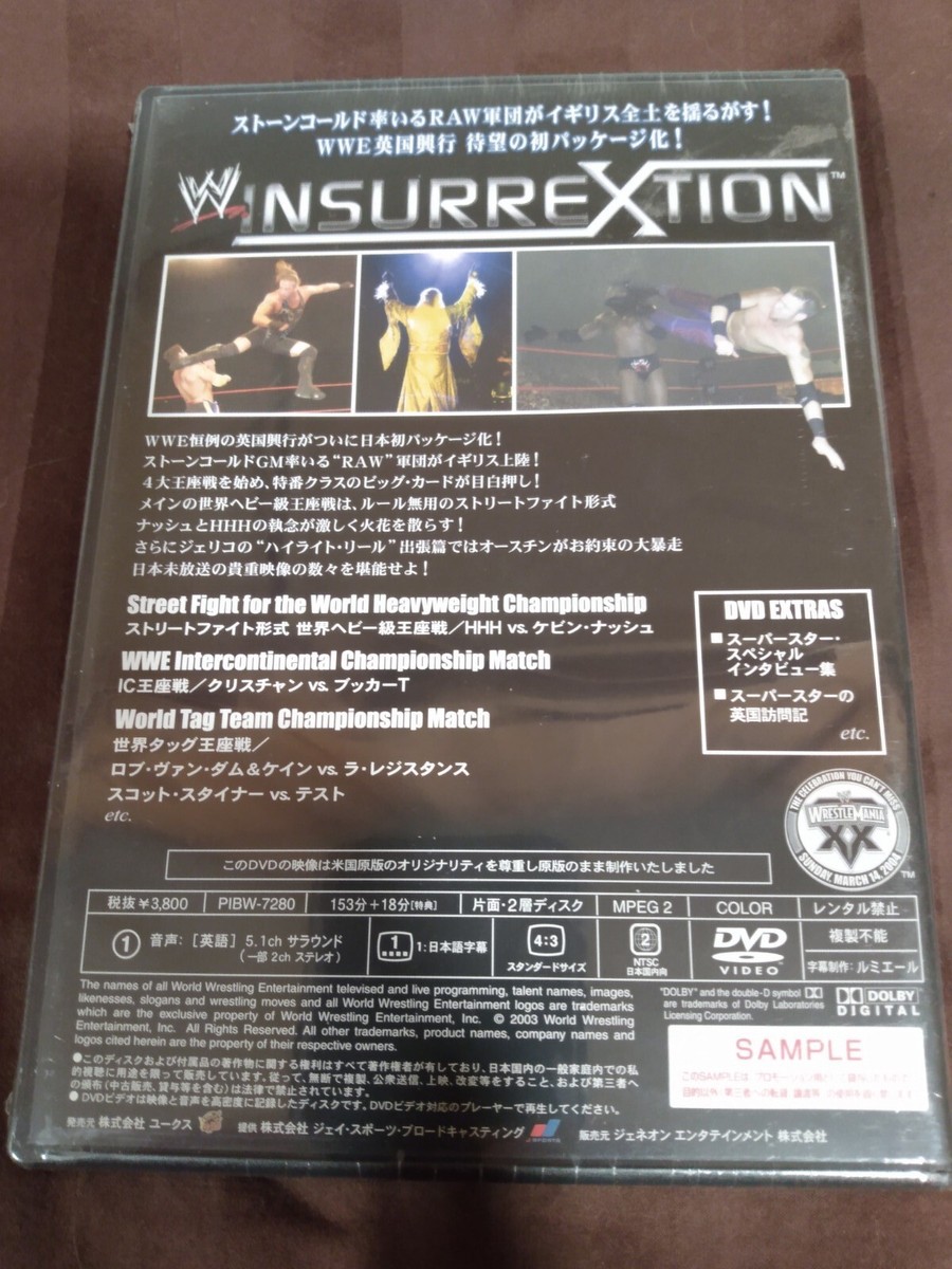 DCI☆DVD2003 WWE - Insurexxtion 2003 (DVD, 2003) for sale online | eBay