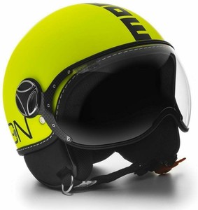 Casque jet Momo Design FGTR Fluo noir mat/jaune fluo - Casque moto sur  Bécanerie