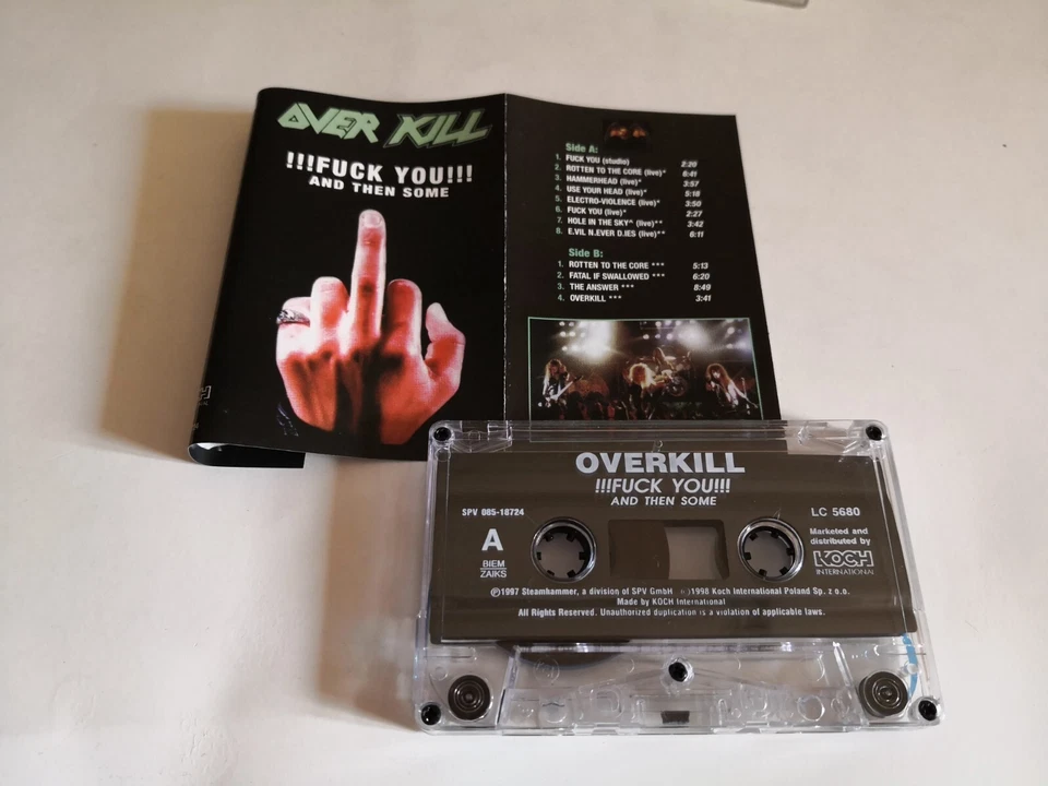 Overkill  Fuck You and then Some MC Cassette Exodus Testament Megadeth Metallica - Image 3 of 4