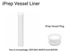 New Replacement Parts CEM 404370 & 404730 iPrep Vessel Liner plus Vessel Plug
