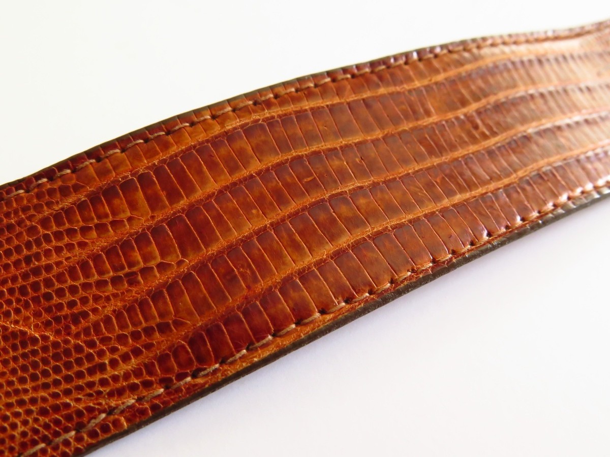 CIPRIANI LIZARD Red Women\'s Belt 3 Vintage Cipriani Genuine Lizard Belts Red /Black Leather  main image 3