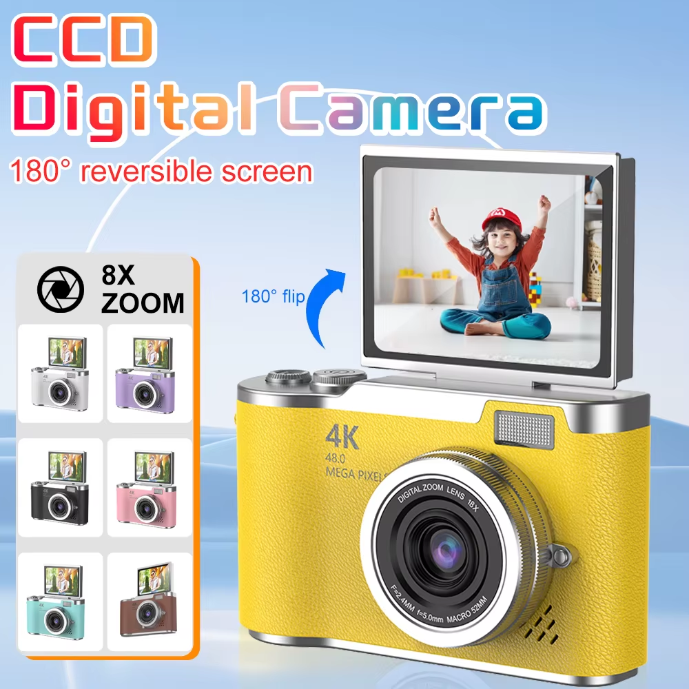 Digital Camera 8X Digital Zoom Vintage Vlog Video Recorder 180