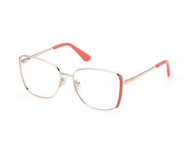 GUESS GU2903 Gold 033 Women Cat Eye Metal Optical Eyeglasses Frame 52-16-140 GU
