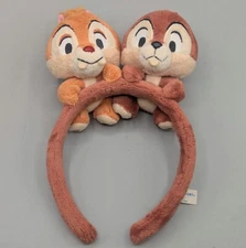 Tokyo Disney Resort Chip & Dale Plush Ears Headband Japan Exclusive
