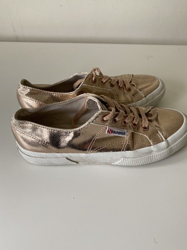 superga gold trainers