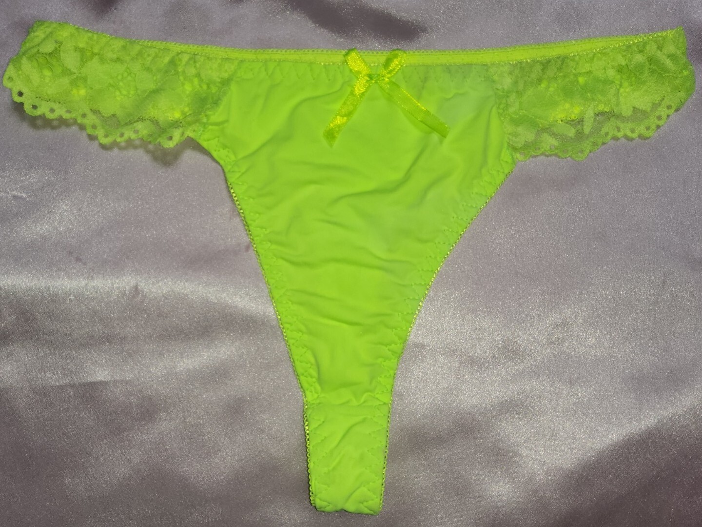 Vintage Thong Panties Nylon Elastane w Lace Lt Green M 36 eBay