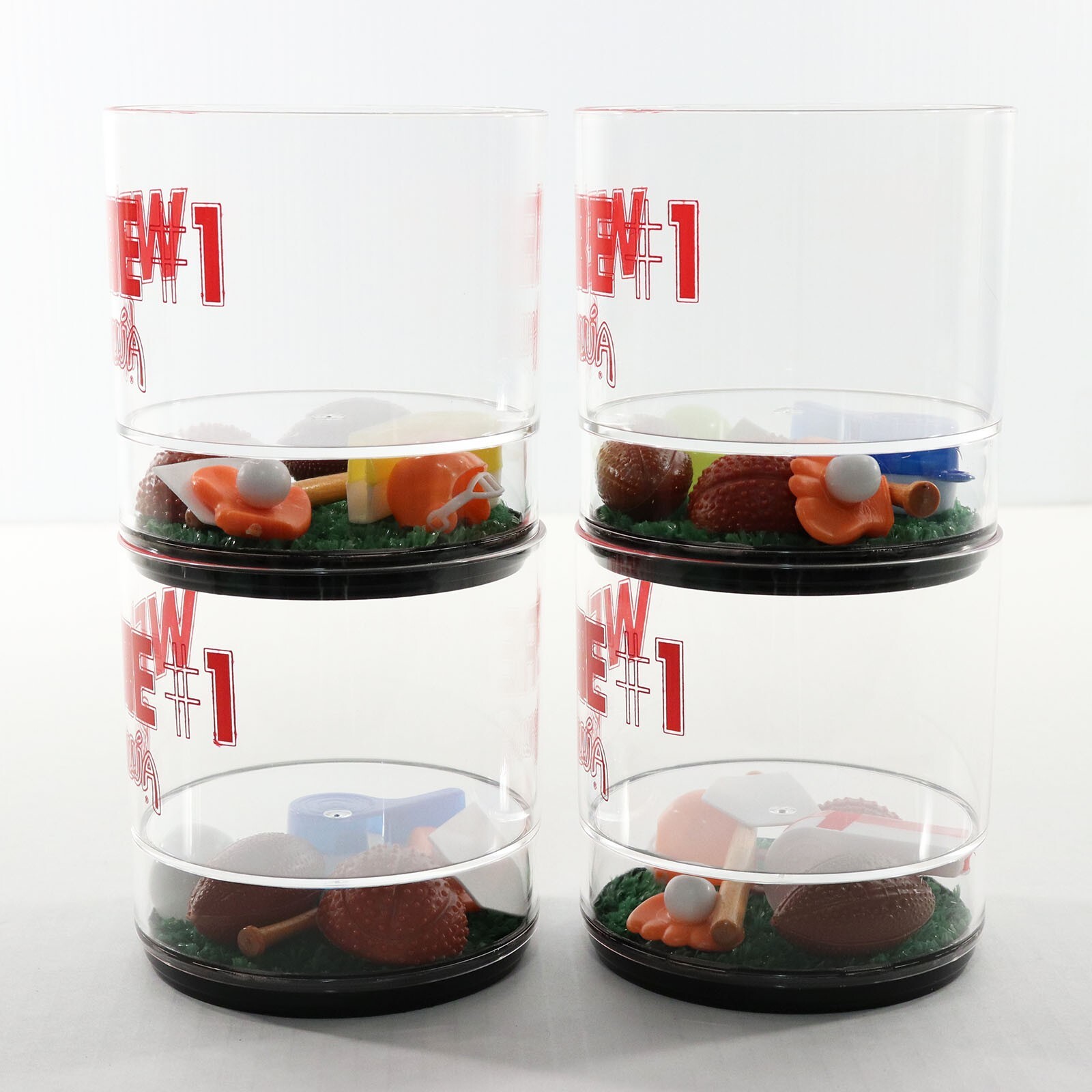 Lot of 4 Kahlua "We're #1" Plastic All Sports Theme Cocktail Cups 10 oz by HOWW