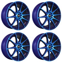 17x9 Str 524 5x100/5x114.3 20 Neon Blue Wheel Rim Set(4) on sale 17x9 Str 524 5x100/5x114.3 20 Neon Blue Wheel Rim Set(4) on sale
