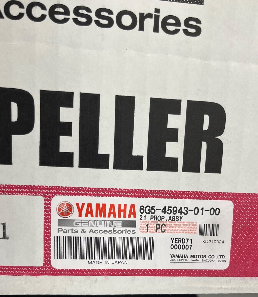 OEM Yamaha 6G5-45943-01-00 13-3/4 x 21 Aluminum Prop 3 blade RH | eBay 